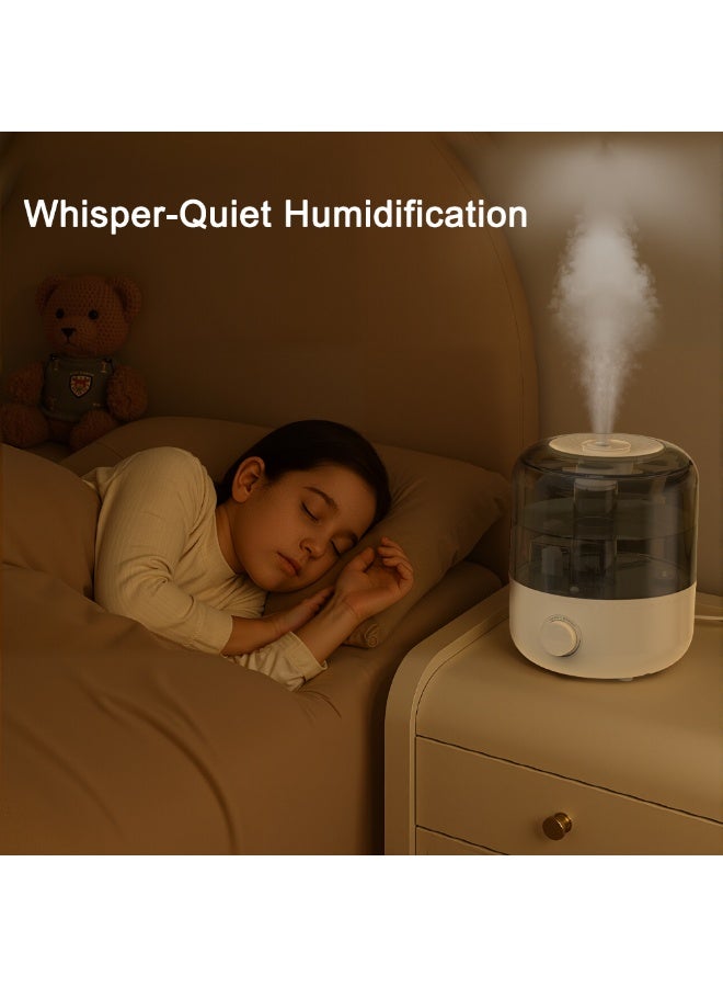 آي توما مرطب هواء للغرف الكبيرة، مرطب هواء 3 لتر لغرفة النوم، موزع روائح، وظيفة الزيوت العطرية، ضباب بارد بالموجات فوق الصوتية، ضوضاء أقل، مقبض قابل للتعديل 360 درجة، إيقاف تلقائي، مرطبات لأي غرفة - Image 3